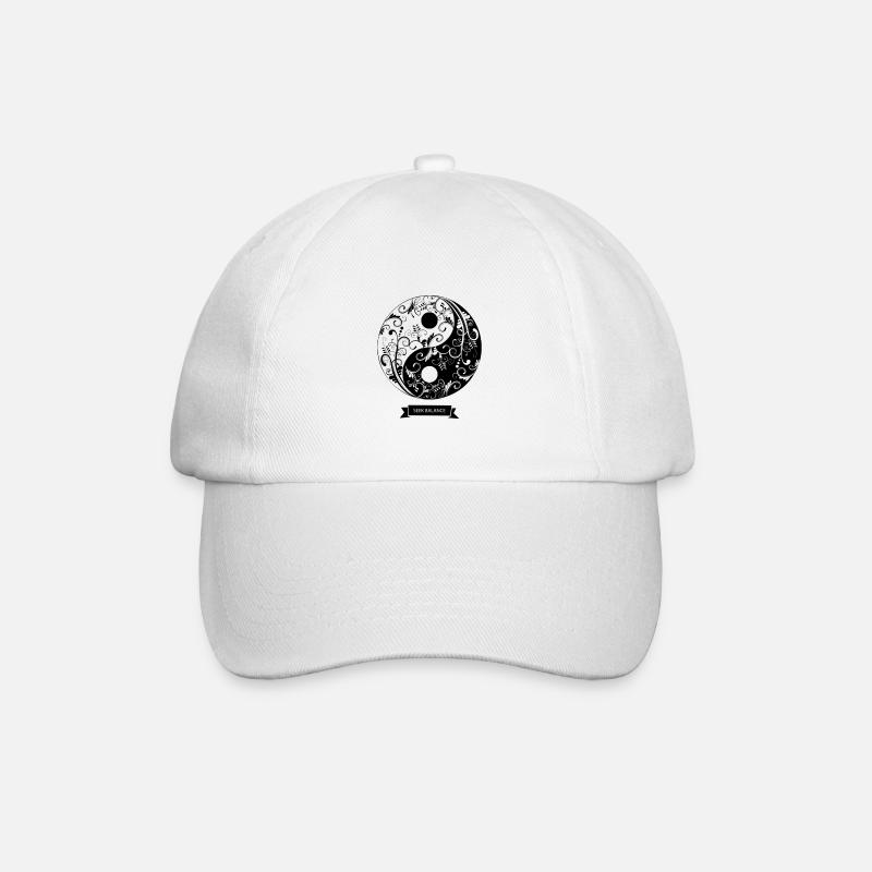 Ying Yang Mandala - Baseballkappe - Weiß/Weiß