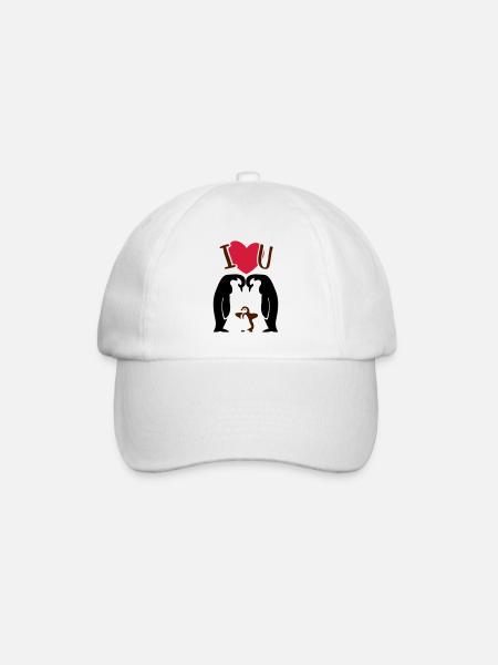 Pinguinfamilie - Pinguin - Eltern - Baseballkasket - hvid/hvid