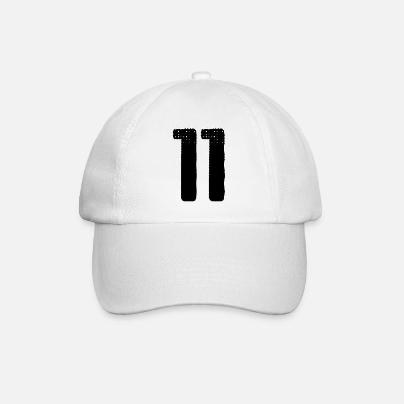 11 number jersey - Baseball Cap - white/white