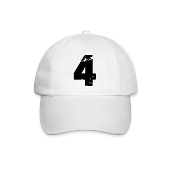 Maillot numéro 4 - Casquette classique - blanc/blanc - Devant