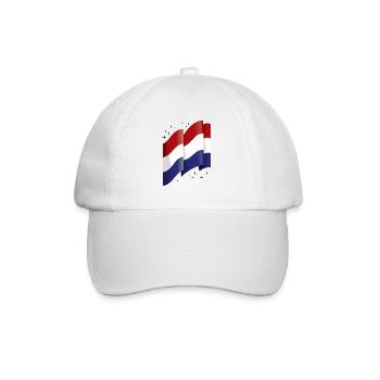 Niederlande Flagge Holland Niederländische Fahne - Baseballkappe - Weiß/Weiß - Vorne