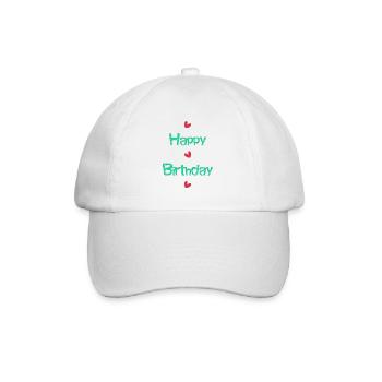 HAPPY BIRTHDAY. HAPPY BIRTHDAY. ANNIVERSARY. - Baseball Cap - white/white - Front