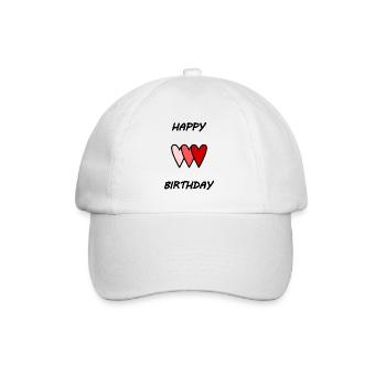 ANNIVERSAIRE. HAPPY BIRTHDAY. JOYEUX ANNIVERSAIRE. - Casquette classique - blanc/blanc - Devant