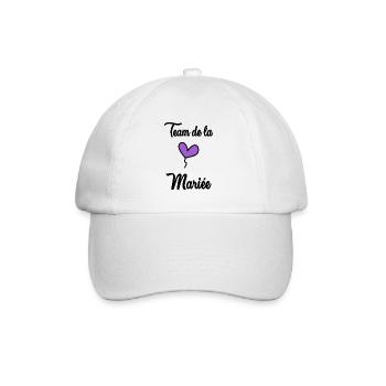 HOCHZEIT. ZUKÜNFTIGE BRAUT. Junggesellinnenabschied. MANNSCHAFT. TEAM BRIDAL - Baseballkappe - Weiß/Weiß - Vorne