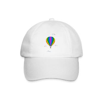 Montgolfière et nuages dans le ciel - Casquette classique - blanc/blanc - Devant