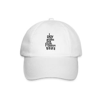 play wrong notes but with passion music - Baseball Cap - white/white - Front