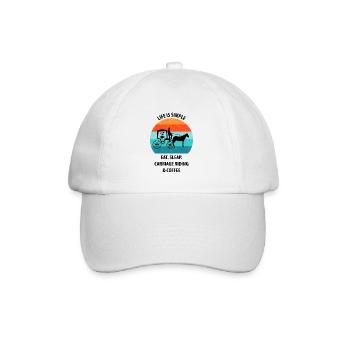 Coachman Carriage Horse-drawn Carriage Coffee - Baseball Cap - white/white - Front
