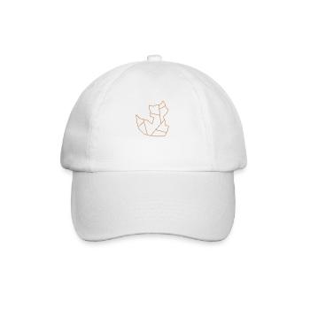 Fox | Animal | Logo | Fox - Baseball Cap - white/white - Front