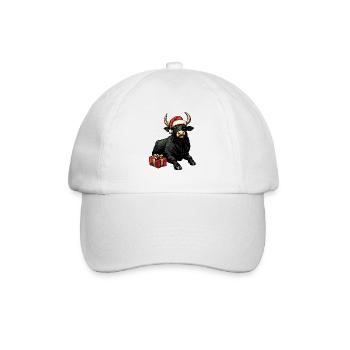 Taureau Père Noël - Casquette classique - blanc/blanc - Devant