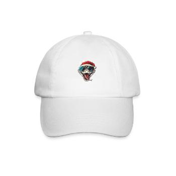 Serpent Cobra Noël Drôle - Casquette classique - blanc/blanc - Devant
