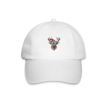 Deer Christmas Funny - Baseball Cap - white/white - Front