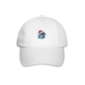Dolphin Christmas Funny - Baseball Cap - white/white - Front