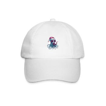 Qualle Weihnachten Lustig - Baseballkappe - Weiß/Weiß - Vorne