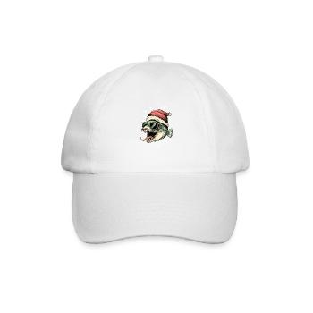 Piranha Poisson Noël Drôle - Casquette classique - blanc/blanc - Devant