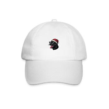 Panther Weihnachten Lustig - Baseballkappe - Weiß/Weiß - Vorne