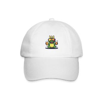 Dinosaurier stegosaurus Apres Ski Bier - Baseballkappe - Weiß/Weiß - Vorne