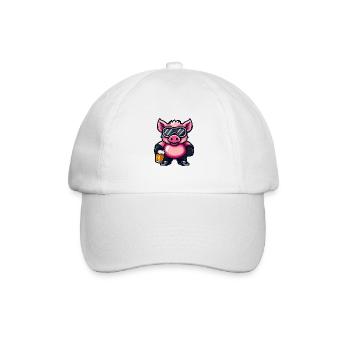Porc Après-ski Bière Sanglier - Casquette classique - blanc/blanc - Devant