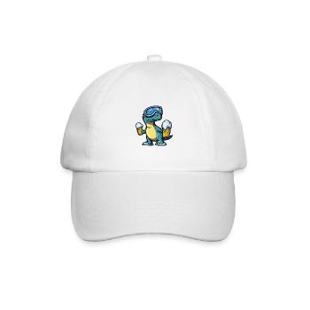 Bière après-ski dinosaure brontosaure - Casquette classique - blanc/blanc - Devant