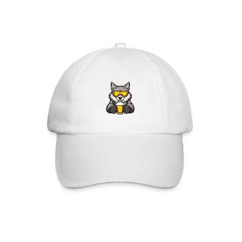 Wolf Après-Ski Bière Bande Dessinée - Casquette classique - blanc/blanc - Devant