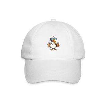 Pelican oiseau après-ski bière bande dessinée - Casquette classique - blanc/blanc - Devant