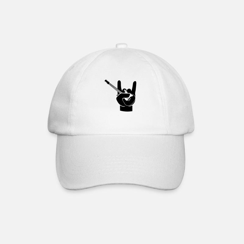 Lets rock - Baseballkappe - Weiß/Weiß