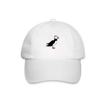 Choughs with fish - Baseball Cap - white/white - Front