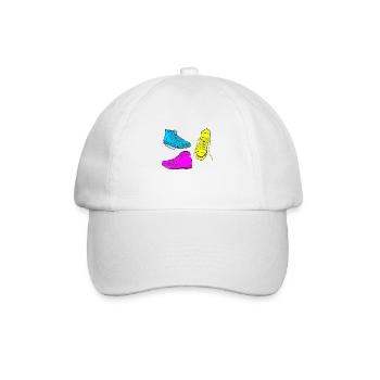trainers coloured - Baseball Cap - white/white - Front