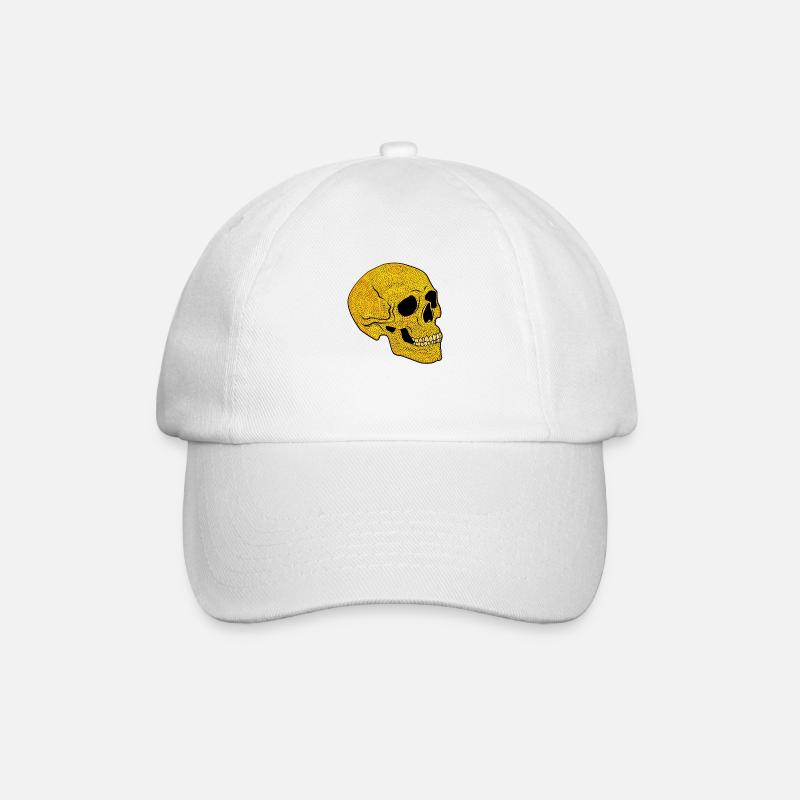 YellowSkull - Baseballkappe - Weiß/Weiß