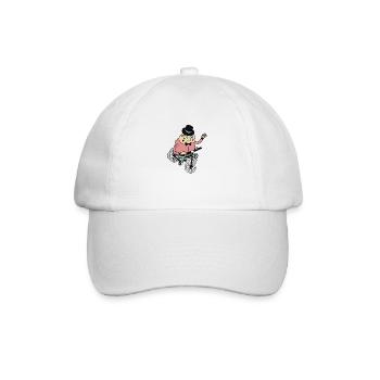 Biker by cheslo - Baseball Cap - white/white - Front