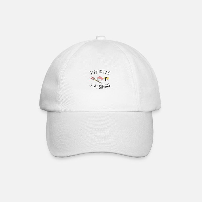 Je peux pas j'ai sushis - Casquette classique - blanc/blanc