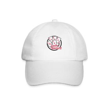 Lucky Bastard (Gambling) 02 - Baseball Cap - white/white - Front