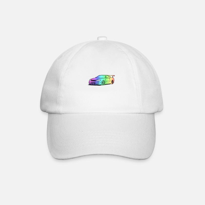 colourful car - Baseball Cap - white/white