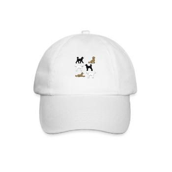 Pudel Auswahl - Baseballkappe - Weiß/Weiß - Vorne