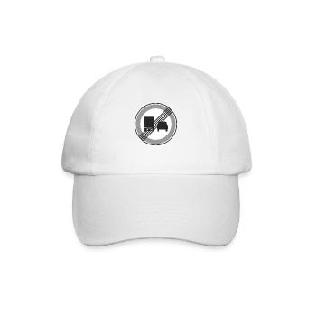 Road Sign truck and car restriction - Baseball Cap - white/white - Front