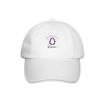 Je m'en fous j'suis une licorne - pingouin - Casquette classique - blanc/blanc - Devant