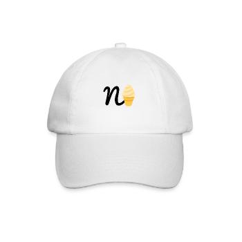 N+Ice = N🍦 - Fresh Festival & Party Motiv - Baseballkappe - Weiß/Weiß - Vorne