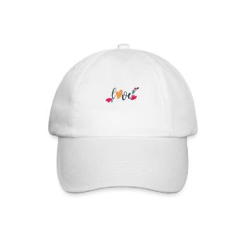 love - Baseball Cap - white/white - Front