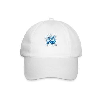 Pisces Zodiac Sign Water - Baseball Cap - white/white - Front