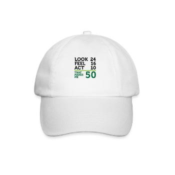 I am 50 years old, but .... - Baseball Cap - white/white - Front