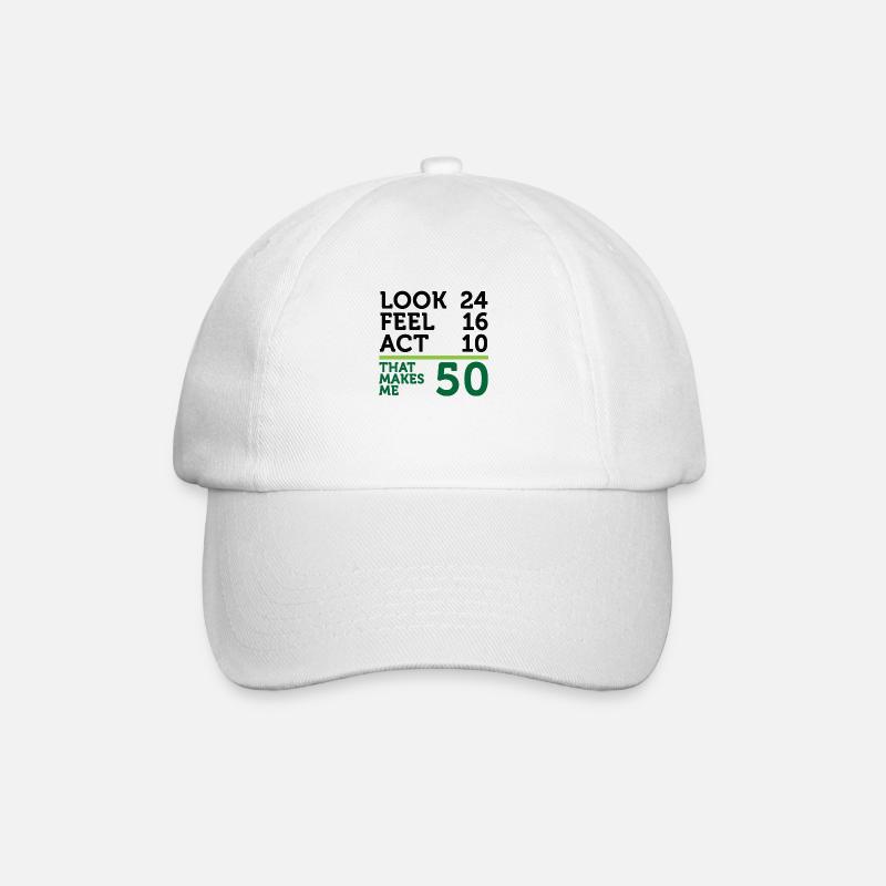 Je suis âgé de 50 ans, mais .... - Casquette classique - blanc/blanc
