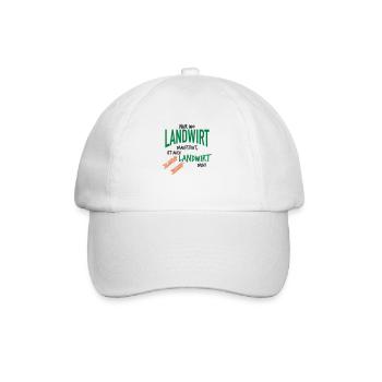 Nur wo Landwirt draufsteht ist auch Landwirt drin - Baseballkappe - Weiß/Weiß - Vorne