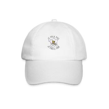 Je peux pas tour Jaune - Casquette classique - blanc/blanc - Devant