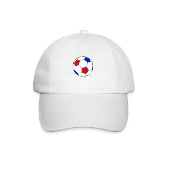 Ballon de foot France - Casquette classique - blanc/blanc - Devant