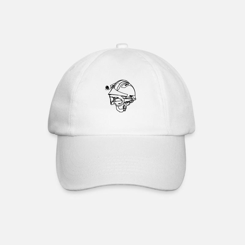 Fire helmet f2 - Baseball Cap - white/white