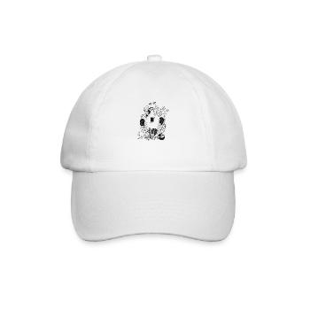 Haus und Tiere im Wald Naturliebe Geschenk - Baseballkappe - Weiß/Weiß - Vorne
