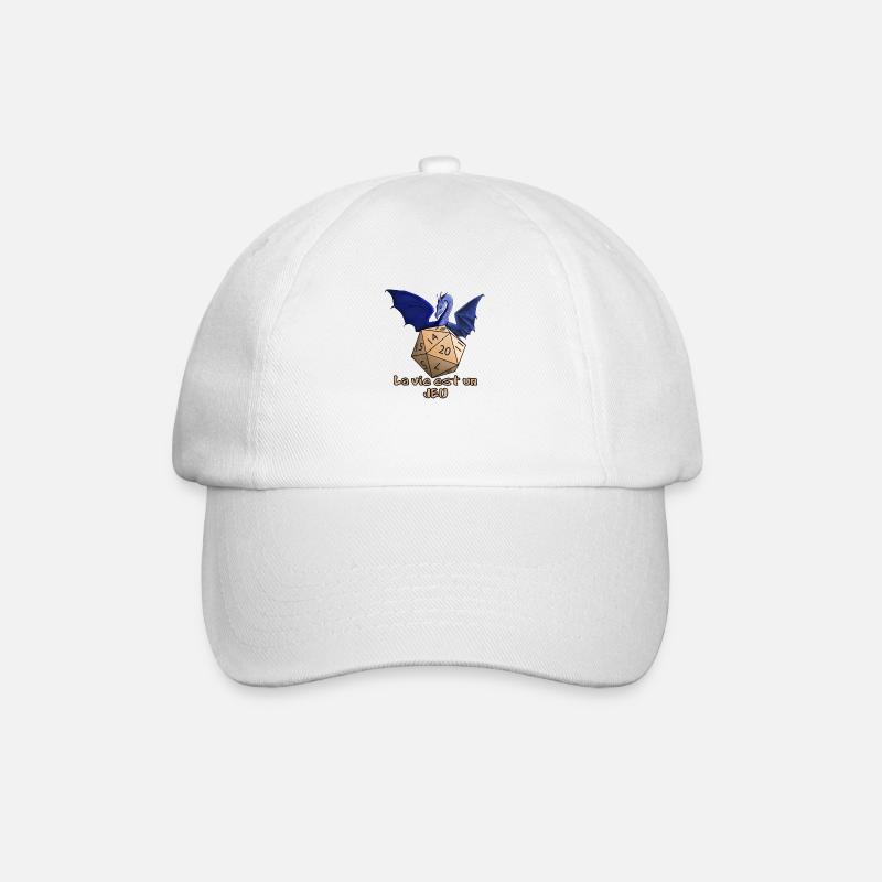 La vie est un jeu - Casquette classique - blanc/blanc