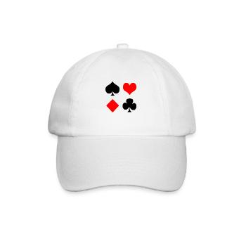 Cartes à jouer, Poker - Casquette classique - blanc/blanc - Devant