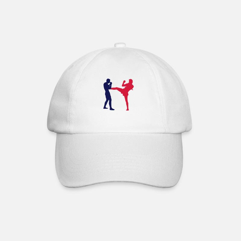 Muay Thai front kick - Casquette classique - blanc/blanc