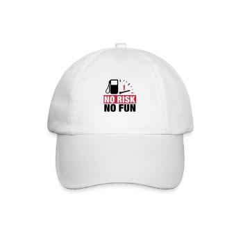 no_risk_no_fun__f2 - Baseballkappe - Weiß/Weiß - Vorne