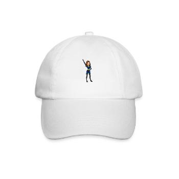 Superheldin in blau - Baseballkappe - Weiß/Weiß - Vorne